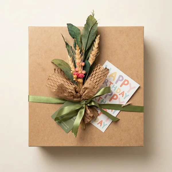 Cesta teen personalizada com chocolates, doces, snacks e fotos em caixa presenteável Alecrim